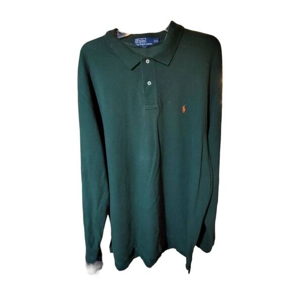 Vintage Polo Ralph Lauren Green Long Sleeve Shirt Size XXL - Picture 1 of 4